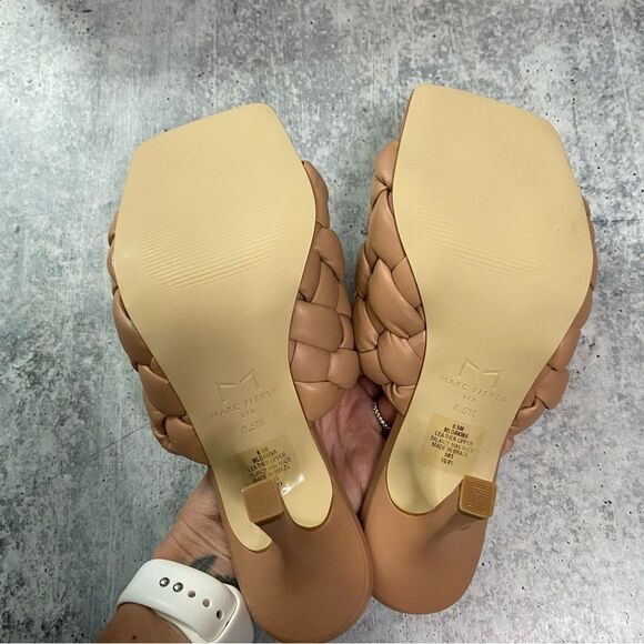 Marc Fisher Square Toe Dakina Heeled Sandals 8.5 - Picture 5 of 6